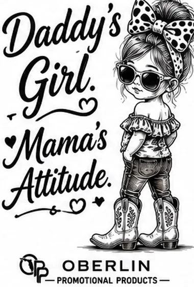 Daddy's Girl, Mama's Attitude — Kids Tees, Oberlin Promotional Products