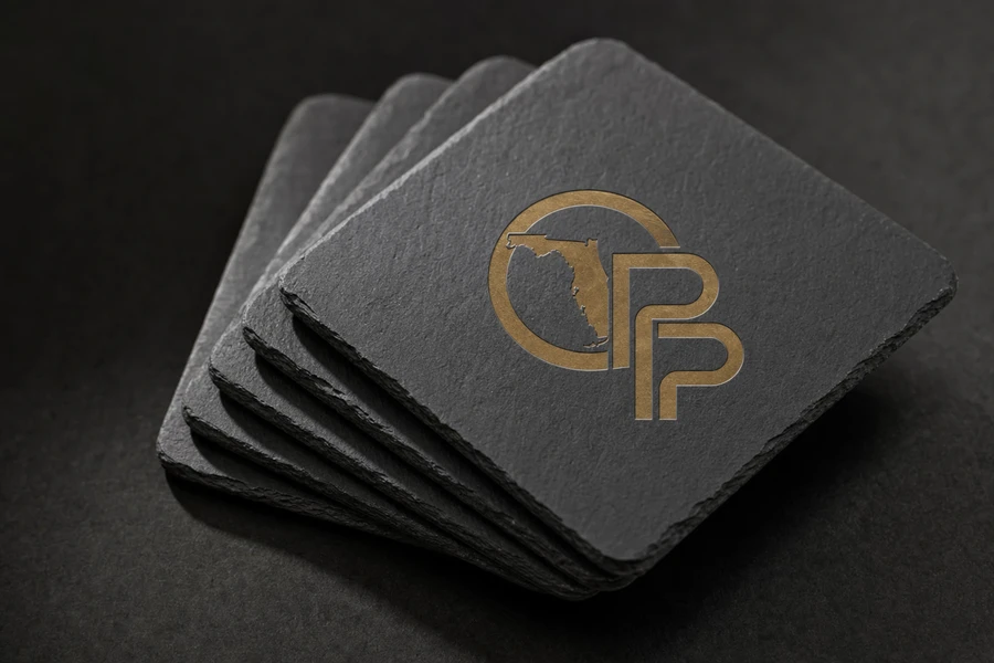 Engraved slate coaster set