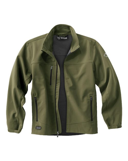Sage Green Performance Quarter-Zip, Khaki Cargo Pants, Camo Trucker Hat combo with custom embroidered Oberlin logo — Outdoors - Premium Uniform Program, Oberlin Promotional Products